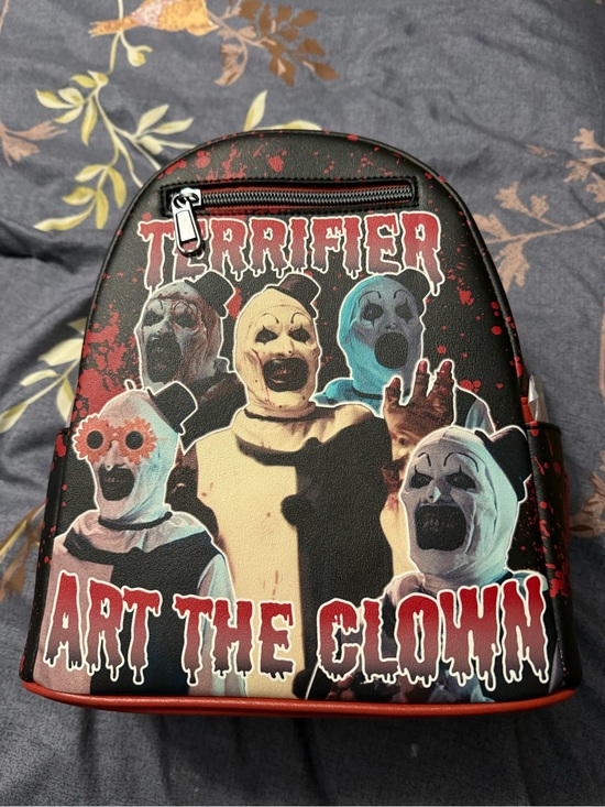 Loungefly Handbags - Loungefly Black and Red 'Art the Clown' Terrifier Graphic Backpack